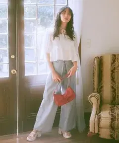 earth music&ecology フロントタックデニムパンツ