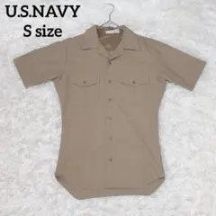 アメリカ海軍U.S.NAVY　サービスカーキ半袖シャツ　Sサイズ