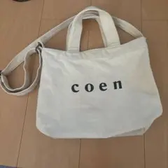 coen ショルダーバッグ ベージュ キャンバス
