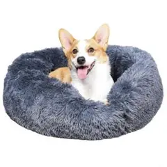 猫ベッド 犬ベッド ペットベッド ふわふわ 丸型 ドーナツペットベッド 滑り止め