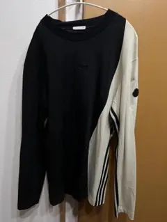 adidas MONCLER 長袖カットソー 黒/ベージュ
