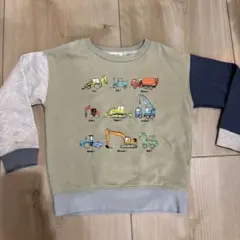 BEAMS mini 働く車　トレーナー 120