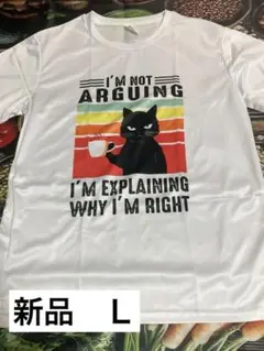 猫デザイン Tシャツ アメリカS(日本Lサイズ) SA