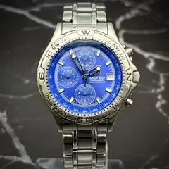 美品 BAILLY BOLD クロノグラフ 腕時計 メンズ シルバー クォーツ