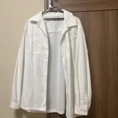 アドラー　dolman sleeve open color shirt 白