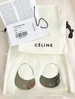 【美品】フィービー CELINE シルバーラージフープピアス