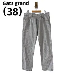 0662 Gats grandストライプ柄パンツ長ズボンステッチカジュアル38