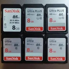 SanDisk Ultra PLUS 8GB SDカード 6枚セット✱
