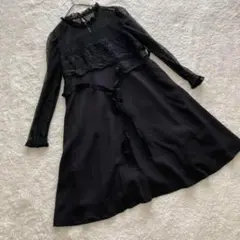 UNIVERVAL MUS ユニバーバルミューズ レース 黒 ドレス 美品