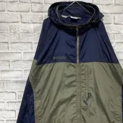 コロンビア　マウンテンパーカーネイビーXL ロゴ刺繍アウトドア827