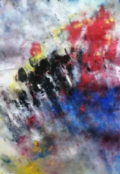 ken1作絵画 一点物A4サイズ「パラサイト」