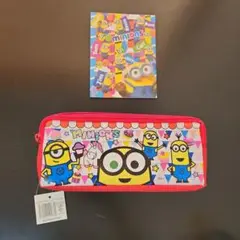 ミニオン 筆箱 ペンポーチ ポーチ ミニオンズ 　ダブルファスナー　メモ付き