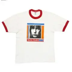 ソニックユース　リンガー　Tシャツ　アメカジ　y2k ジェーン・バーキン 白 赤