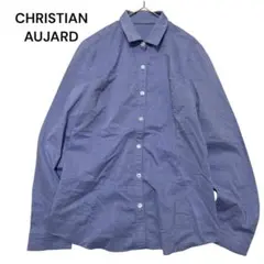 CHRISTIAN AUJARD ☆ドット柄長袖シャツ　スタンダードカラー　L