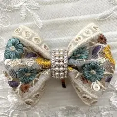 匿名配送 インド刺繍リボンポニーフック