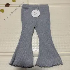 crayonkon yonkon リブフレアパンツ XS グレー