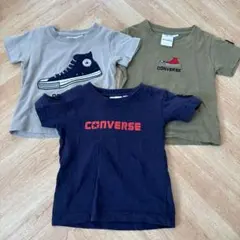 CONVERSE スニーカー柄 Tシャツ 3枚セット 90