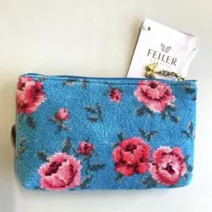 新品 未使用 FEILER フェイラー ポーチ モンプチ(ブルー)