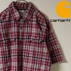 Carhartt（カーハート）S/S ボタンダウンシャツ/M/レッド/US古着