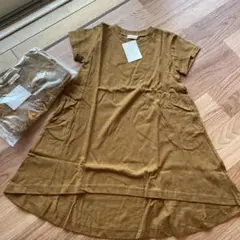 branshes 半袖ワンピース 110cm ブラウン　双子
