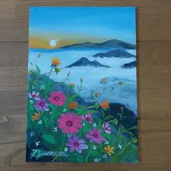 夢見多恵画　新作　原画　一点物　風景画　SM(22.7×15.8×0.3)
