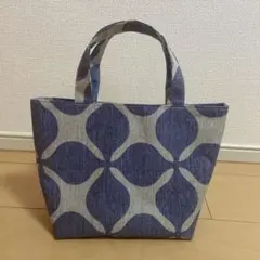 トートバッグ　ネイビー　お弁当バッグ　お散歩トート