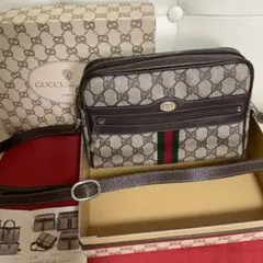 極 美品 付属品完備 GUCCI オールド グッチ シェリーライン バッグ 綺麗
