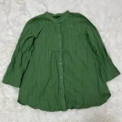 DECOY COLLECTION ブラウス レース調 ノーカラー ゆるシルエット