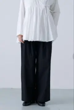 かぐれ 24SS コットン2タックイージーパンツ ブラック フリー