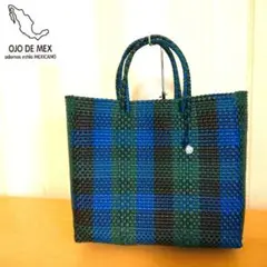 【値下げ】OJO DE MEX オホデメックス メルカドバッグ　CHECK S