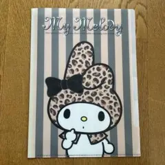 My Melody ヒョウ柄リボン A4クリアファイル