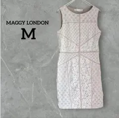 MAGGY LONDON 【M】 レース ノースリーブ ワンピース