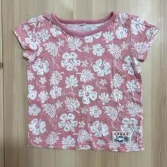 花柄ピンクTシャツ 90cm