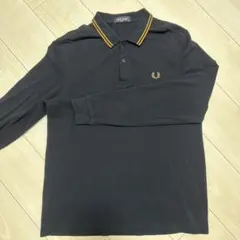 フレッドペリー 長袖ポロシャツ ダークネイビー