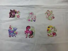中国　カラフル切り絵