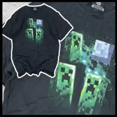 US古着/XL マインクラフト ヘインズ 半袖Tシャツ レア キッズ 黒 ゲーム