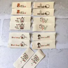 布　タグ 羊　パンダ　7柄14枚　handmade コットン