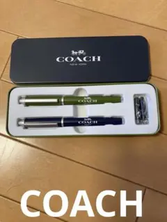 COACH 缶ケース入りボールペン&万年筆