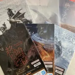 モンハン 一番くじ F賞 クリアファイル　& ステッカー　6点セット