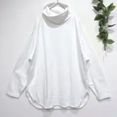 アクアヒストリー　長袖ロンT カットソー　タートル　ラウンドカット　綿混　伸縮◎