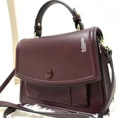 アンドシュエット ハンドバック ショルダーバッグ 2way フラップ ブラウン