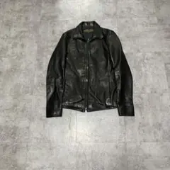 00s PARANOID カーフ レザージャケット S グランジ 黒 パラノイド 00s PARANOID カーフ レザージャケット S グランジ 黒