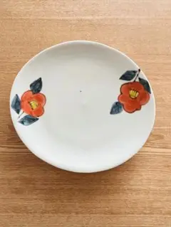 徳永遊心作　椿　平皿