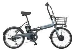 20インチ 折りたたみ自転車 電動自転車 シマノ外装6段変速ブルー