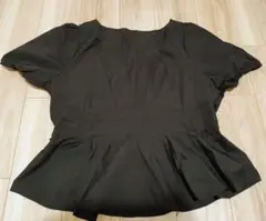 SHEIN CURVE ブラック ペプラムトップス 4XL