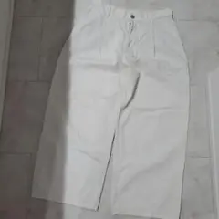 ユニクロ　ドレープデニムタックパンツ　ナチュラル　Lサイズ