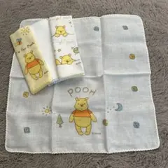 【未使用】くまのプーさん ガーゼタオル 3枚➕1
