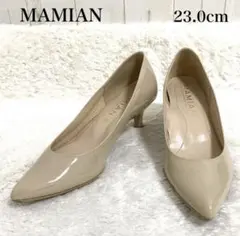 ★美品MAMIAN パンプス★ベージュエナメル