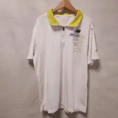 ニューバランスnew balance メンズハーフジップ半袖ポロシャツ L