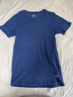 Polo Ralph Lauren ブルー　Vネックslim fitシャツ M